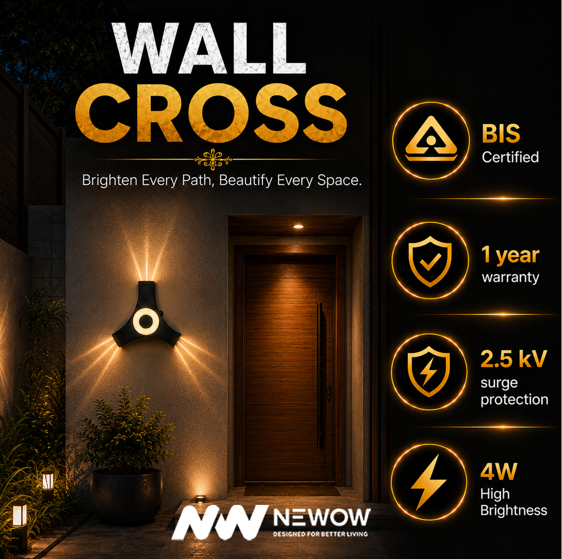 Wall Cross Outdoor Wall Light