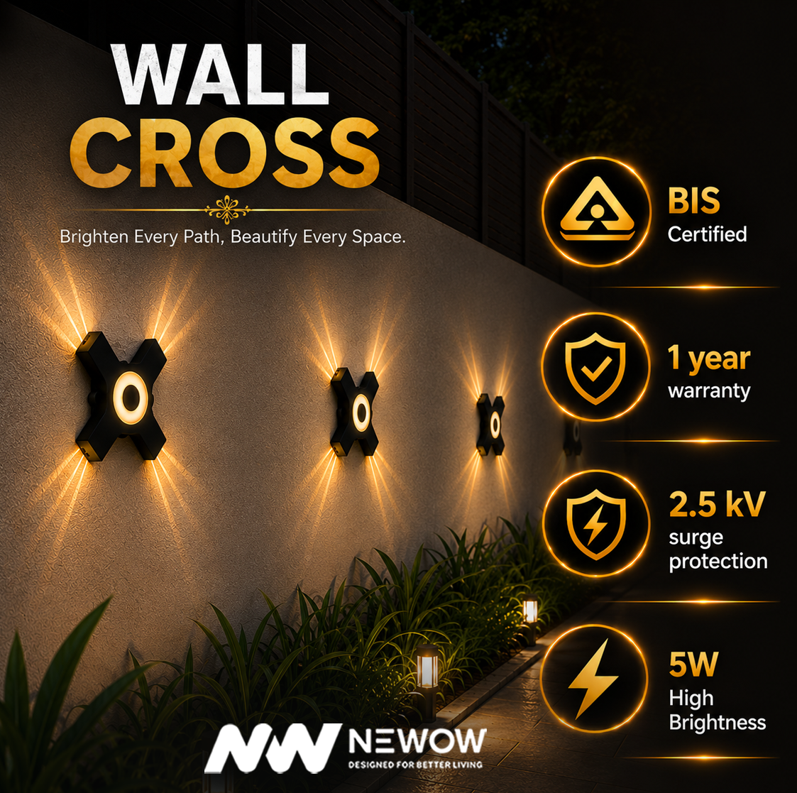 Wall Cross Outdoor Wall Light